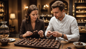 plongez dans l'univers fascinant de sandra mielenhausen et nicolas rozier-chabert, deux passionnés qui vous invitent à redécouvrir le chocolat sous un nouvel angle. vivez une expérience sensorielle unique où le goût, l'odeur et la texture se marient pour éveiller vos sens. explorez les subtilités du chocolat et laissez-vous séduire par des créations artisanales inoubliables.