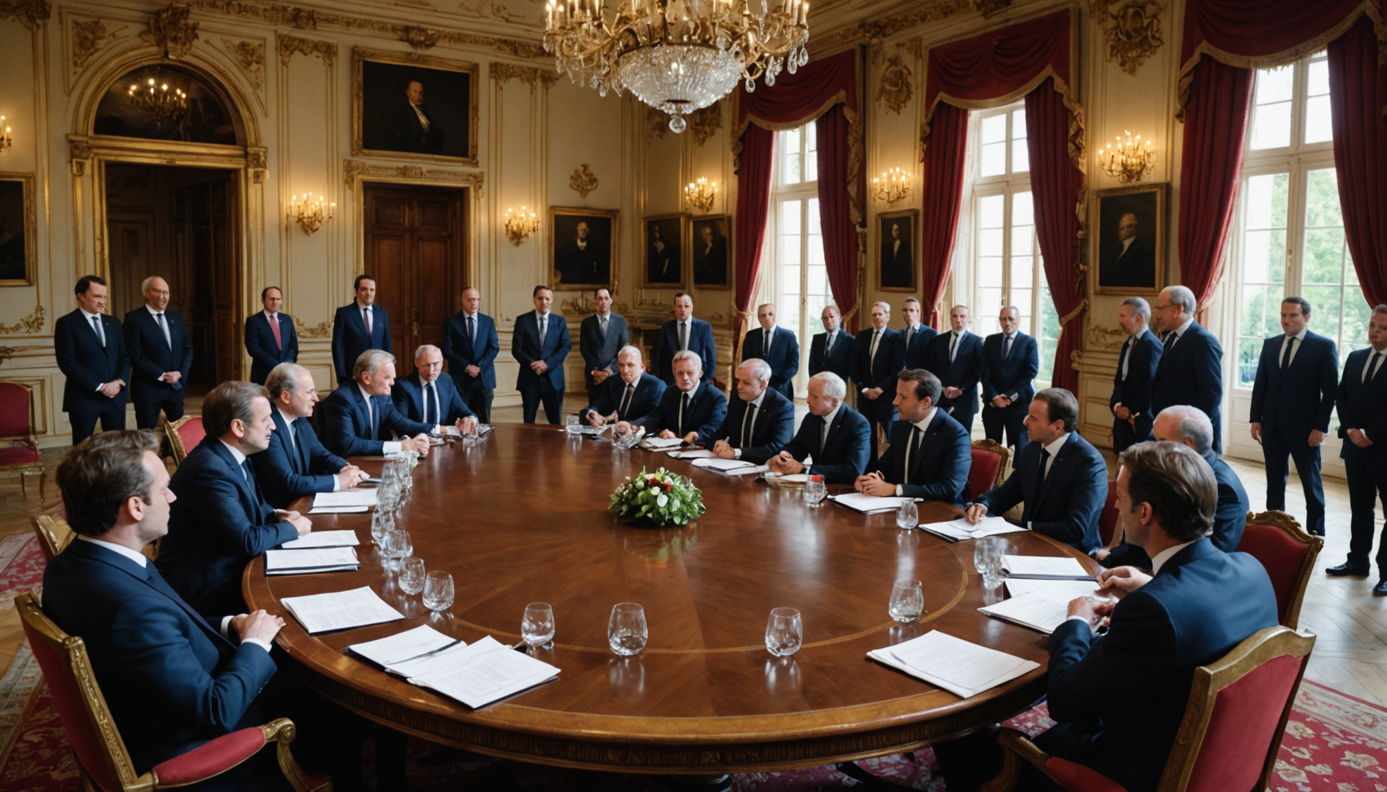 suivez en direct la crise politique actuelle : emmanuel macron convoque les chefs de partis à l'élysée à 14h30, excluant le rassemblement national et la france insoumise des discussions.