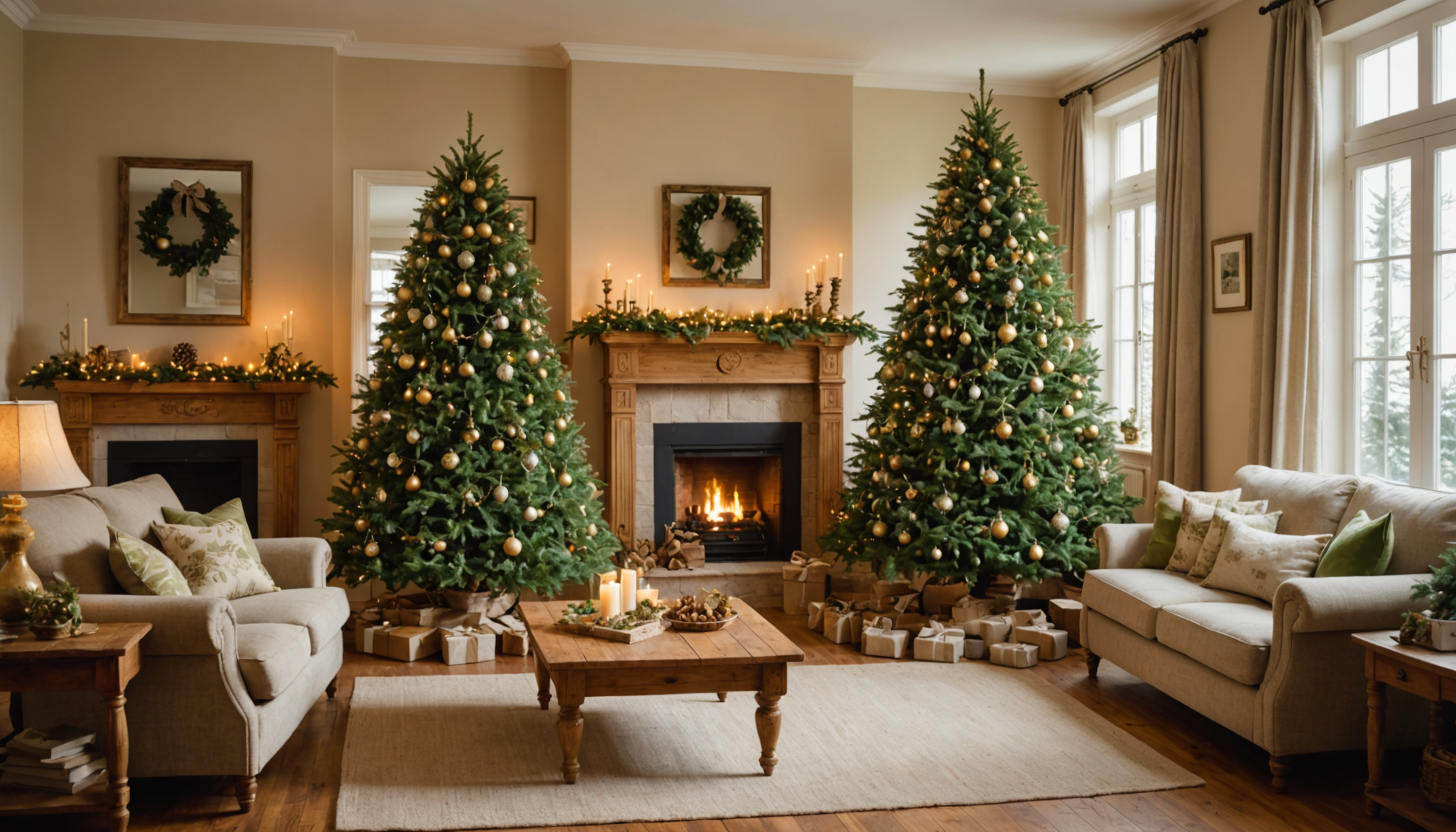 découvrez des idées simples et élégantes pour une déco naturelle chic avec des touches de sapin, vert et or, créant un style chaleureux et authentique dans votre intérieur.