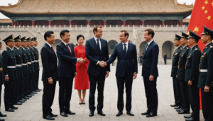 emmanuel macron achève sa visite en chine sur une note positive, marquée par un dialogue apaisé et des échanges constructifs entre les deux pays.