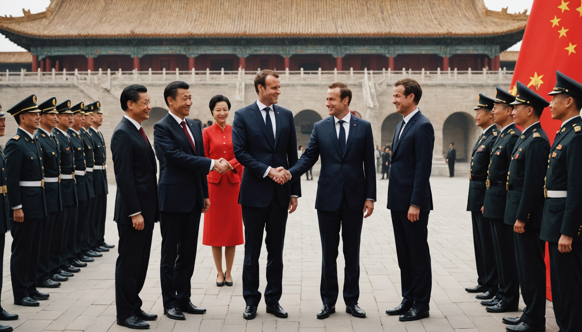 emmanuel macron achève sa visite en chine sur une note positive, marquée par un dialogue apaisé et des échanges constructifs entre les deux pays.