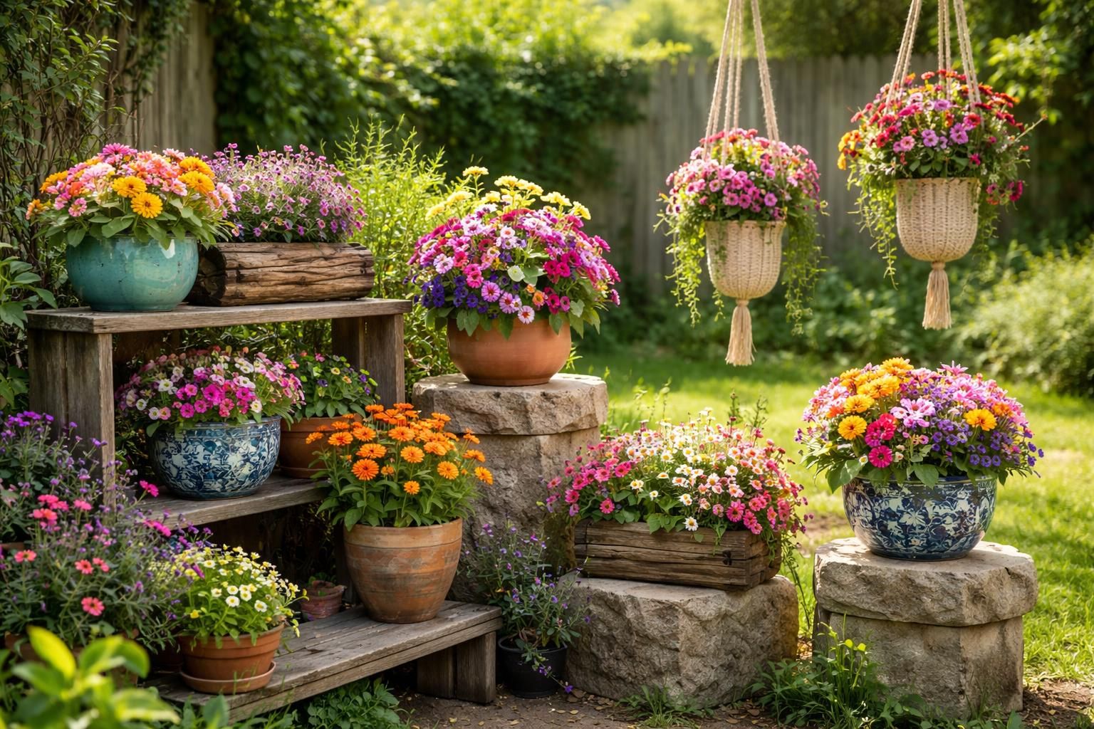 discover creative outdoor flower pot arrangements to enhance and beautify your garden with vibrant colors and unique designs.