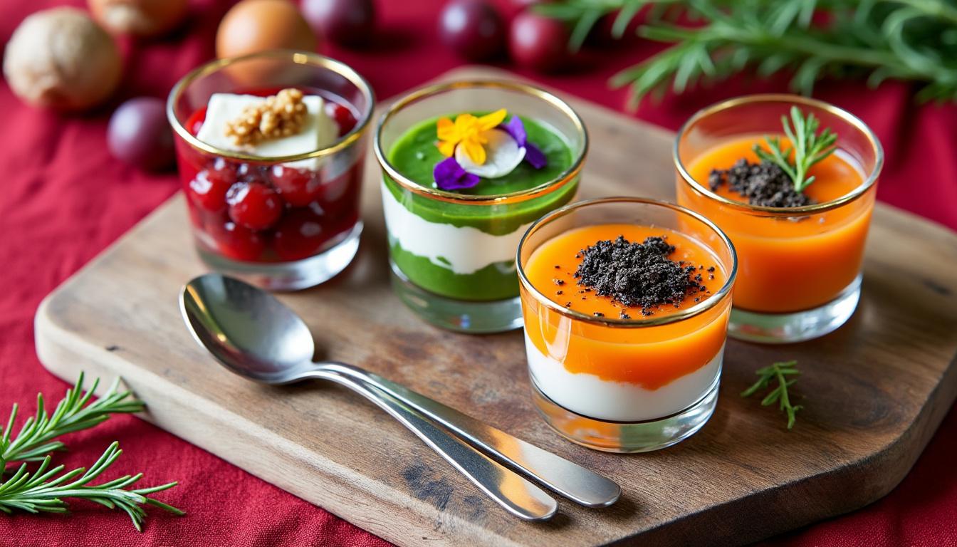 découvrez nos recettes faciles de délices en verrines pour un noël gourmand et festif. idées rapides et élégantes pour épater vos invités pendant les fêtes.