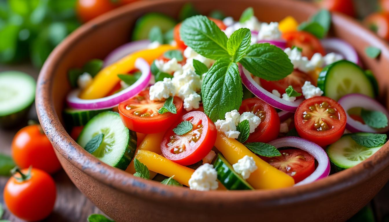 découvrez notre délicieuse recette de salade estivale fraîche, parfaite pour savourer les saveurs de l'été avec légèreté et fraîcheur.