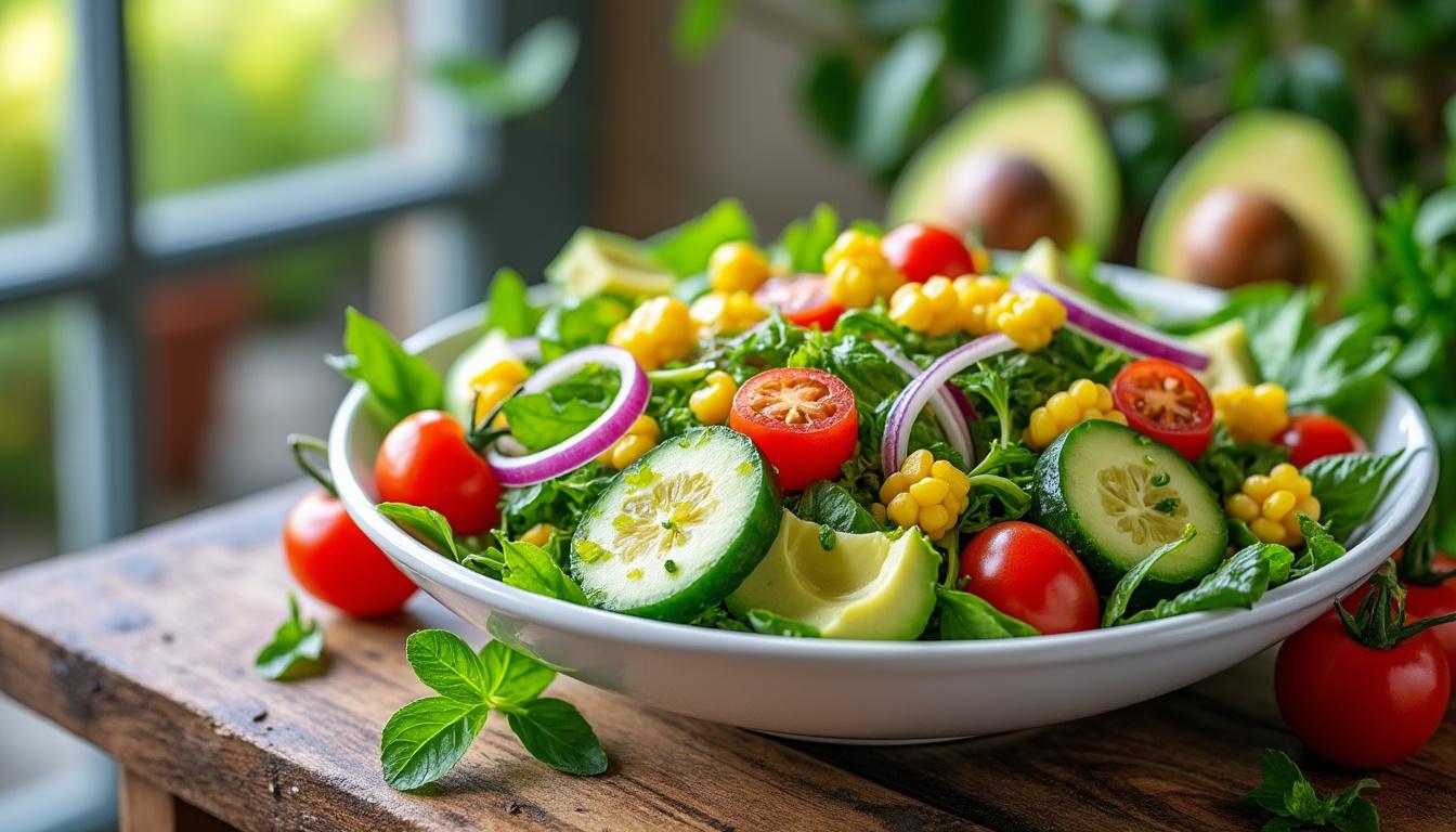 découvrez une délicieuse recette fraîche de salade estivale, parfaite pour savourer les saveurs légères et colorées de l'été.
