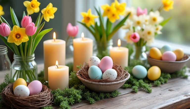 découvrez des idées créatives et originales pour sublimer vos centres de table de pâques et impressionner vos invités avec une décoration festive et élégante.