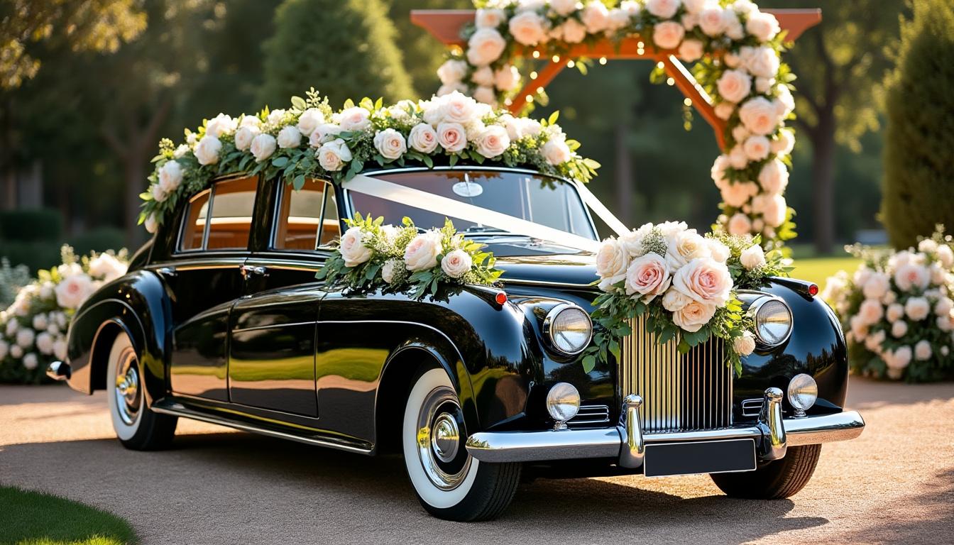 découvrez des idées élégantes et originales pour décorer la voiture des mariés et rendre ce moment inoubliable avec style et charme.