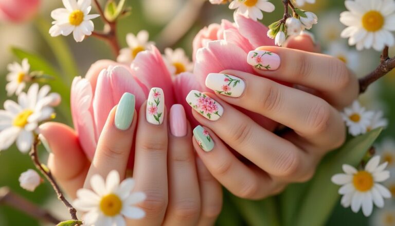 découvrez des idées fraîches et florales pour votre manucure de printemps. inspirez-vous de nos designs élégants et colorés pour un look éclatant et tendance.