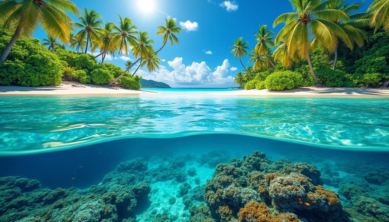 découvrez un fond d'écran tropical vibrant qui vous transporte instantanément vers une évasion paradisiaque, alliant couleurs éclatantes et ambiance exotique.