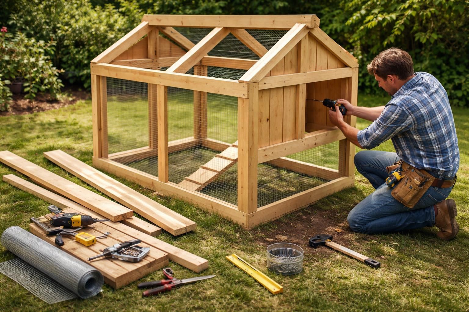 learn how to build your own chicken coop with this easy step-by-step diy guide. perfect for beginners, it covers everything from planning to construction for a safe and comfortable home for your chickens.