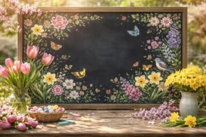 Creative Springtime Designs: Inspiring Chalkboard Art Ideas
