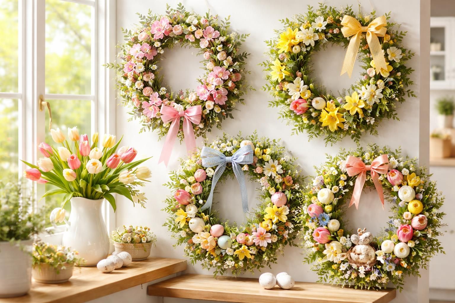 discover creative and fresh spring wreath inspirations to brighten your home with vibrant colors and unique designs that celebrate the season.