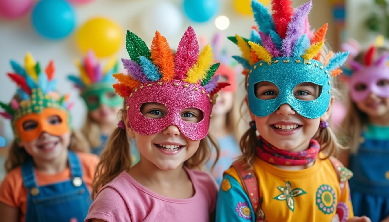 découvrez comment créer des masques colorés et amusants pour le carnaval à la maternelle, une activité ludique qui stimule la créativité des enfants.
