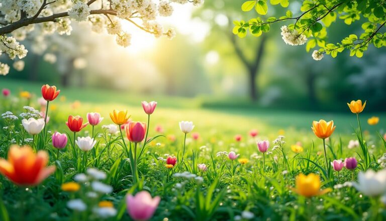 explorez notre collection de fonds d'écran éclatants et colorés pour célébrer le printemps et apporter fraîcheur et lumière à votre écran.