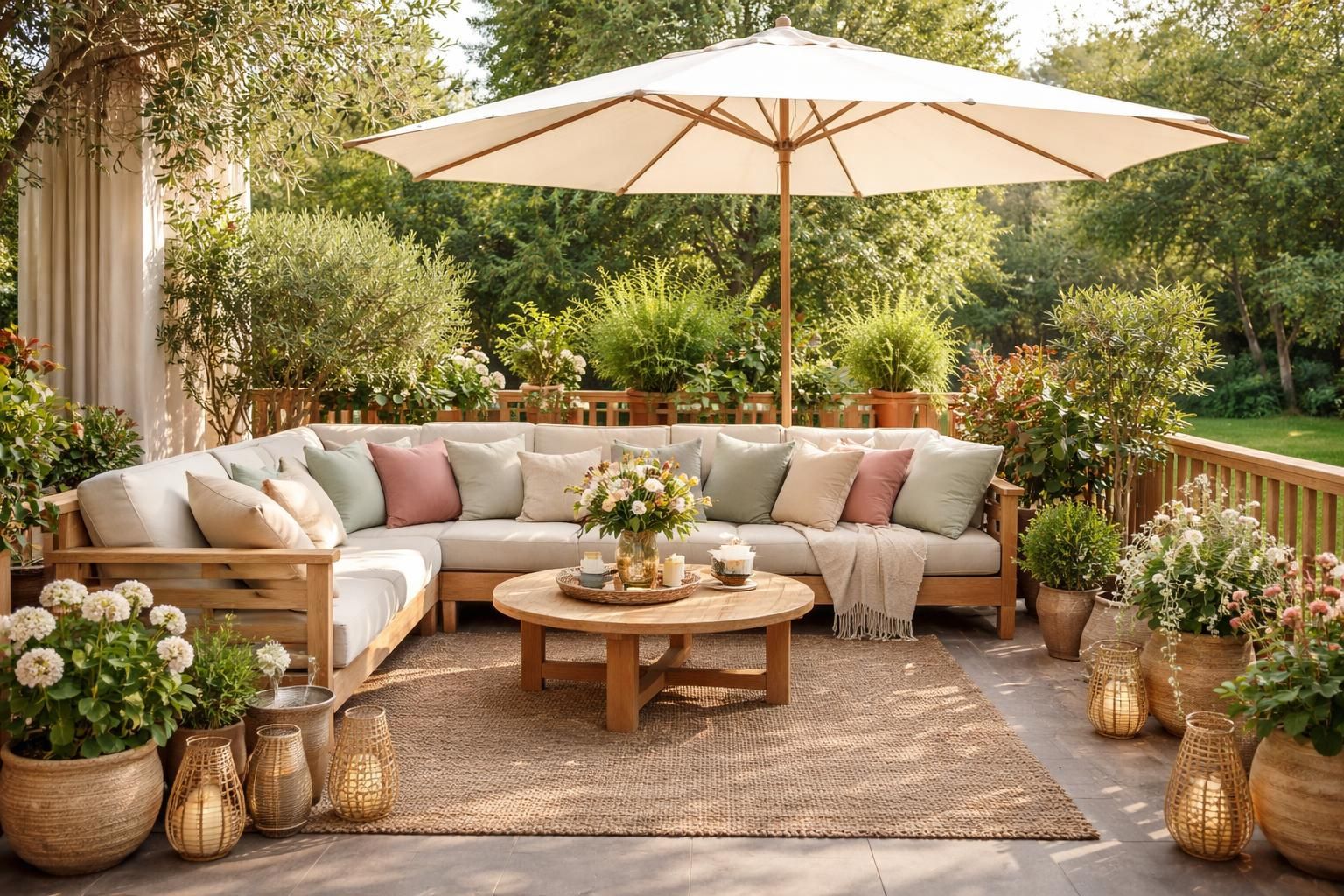 entdecken sie praktische tipps, um ihre große terrasse einladend und gemütlich zu gestalten. schaffen sie ihr persönliches wohlfühl-paradies im freien mit stilvollen einrichtungsideen und dekoration.