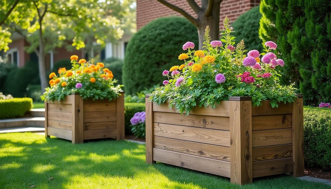 découvrez nos jardinières en bois alliant élégance et naturel pour apporter charme et authenticité à votre espace vert.