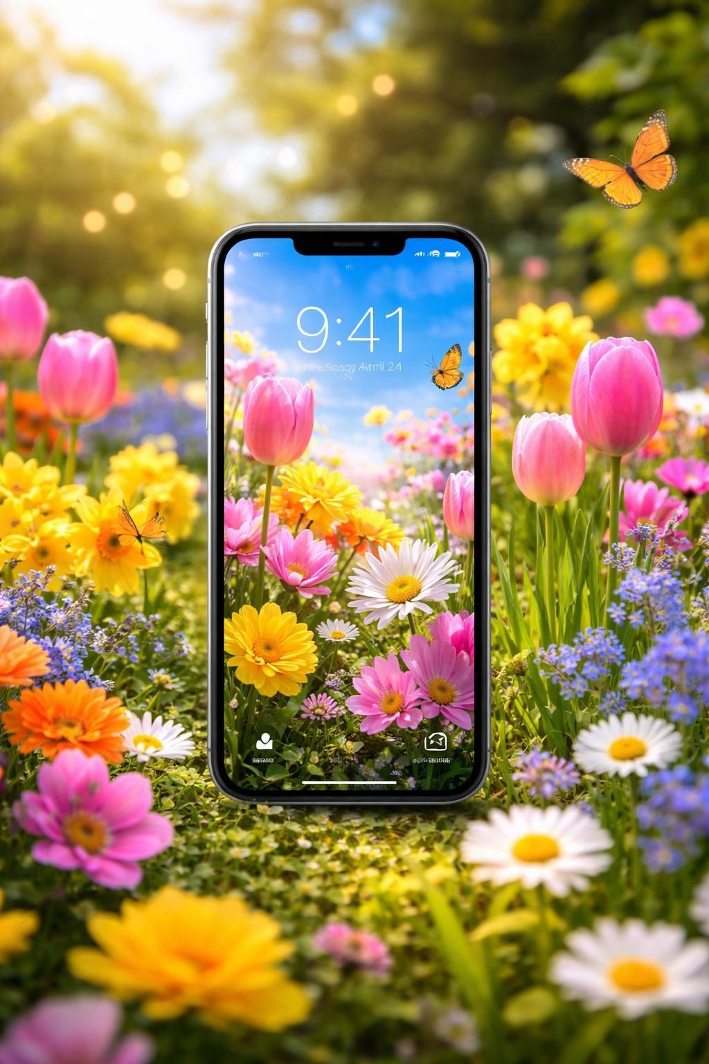 discover vibrant spring wallpapers with fresh blooms, perfect for brightening up your iphone screen with colorful floral designs.
