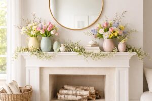 Fresh and Inviting: Spring Fireplace Mantel Styling Ideas