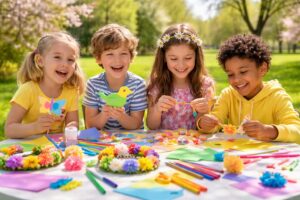 Frühlingsbasteln mit Kindern: Kreative Ideen für bunte Frühlingsprojekte