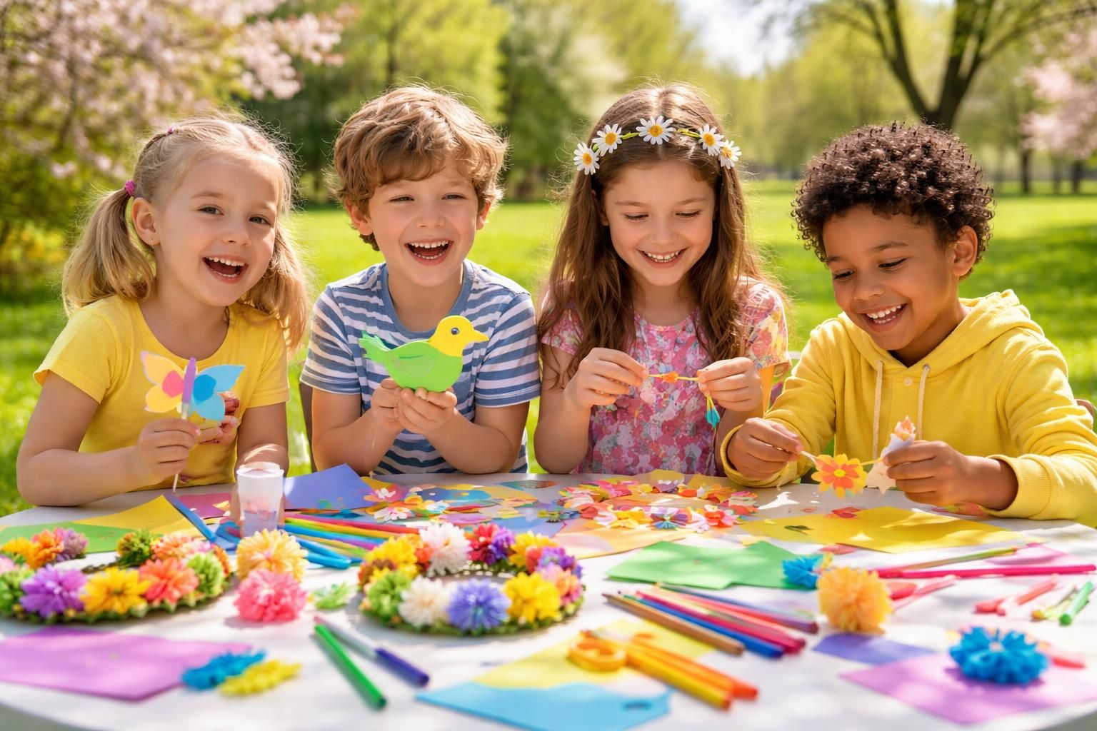 entdecken sie kreative und einfache frühlingsbastelideen für kinder. bunte projekte, die spaß machen und den frühling ins kinderzimmer bringen.