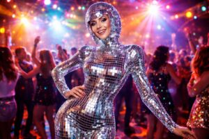 Funkelndes Disco-Kugel Kostüm: Glänze auf jeder Party wie eine Diskokugel