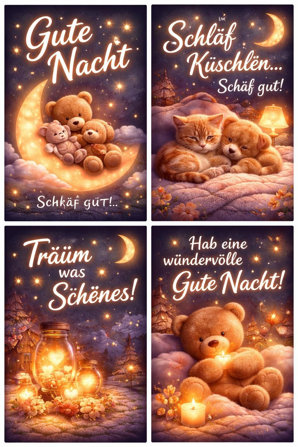 entdecken sie herzliche gute-nacht-bilder mit liebevollen wünschen, perfekt, um ihren lieben eine schöne nacht zu wünschen.