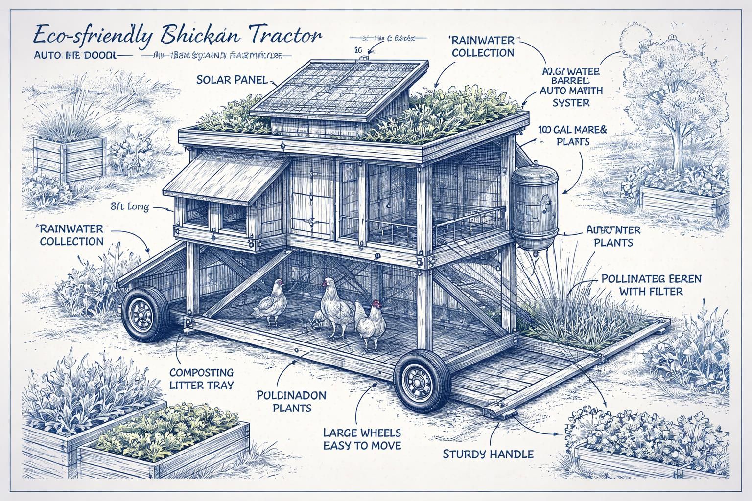 discover innovative chicken tractor blueprints designed for sustainable backyard farming. enhance your poultry management with eco-friendly, efficient, and easy-to-build designs.