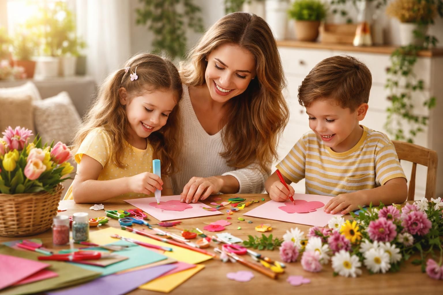 entdecken sie kreative bastelideen zum muttertag, um gemeinsam mit kindern liebevolle und einzigartige geschenke zu gestalten. perfekt für unvergessliche momente mit der familie.
