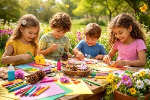 Kreative Frühlingsbasteleien für Kinder: Bastelspaß und Naturentdeckung