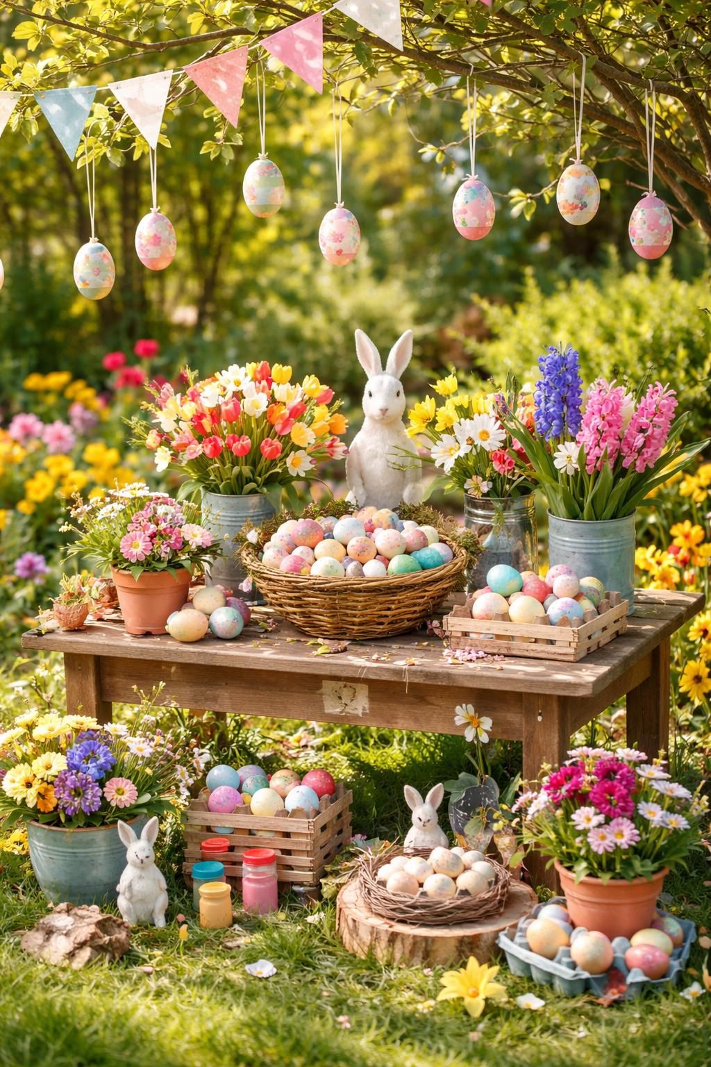 entdecken sie kreative osterdekorationen für den außenbereich und bringen sie das frühlingserwachen in ihren garten. inspirierende ideen für eine festliche und einladende gartengestaltung.
