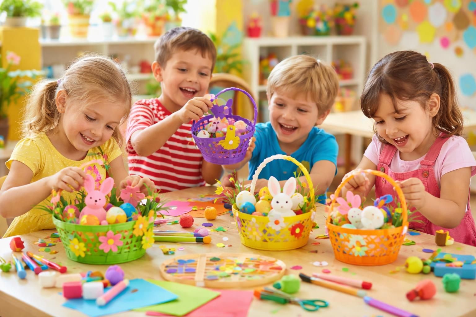 entdecken sie kreative ideen für osterkörbchen im kindergarten – bastelspaß und einfache anleitungen für kleine künstler zum osterfest.