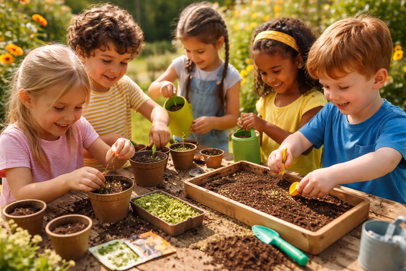 entdecken sie ein einfaches gartenprojekt, bei dem kinder gemeinsam kresse pflanzen können – ideal für kleine naturfreunde, um spielerisch die natur zu erkunden.