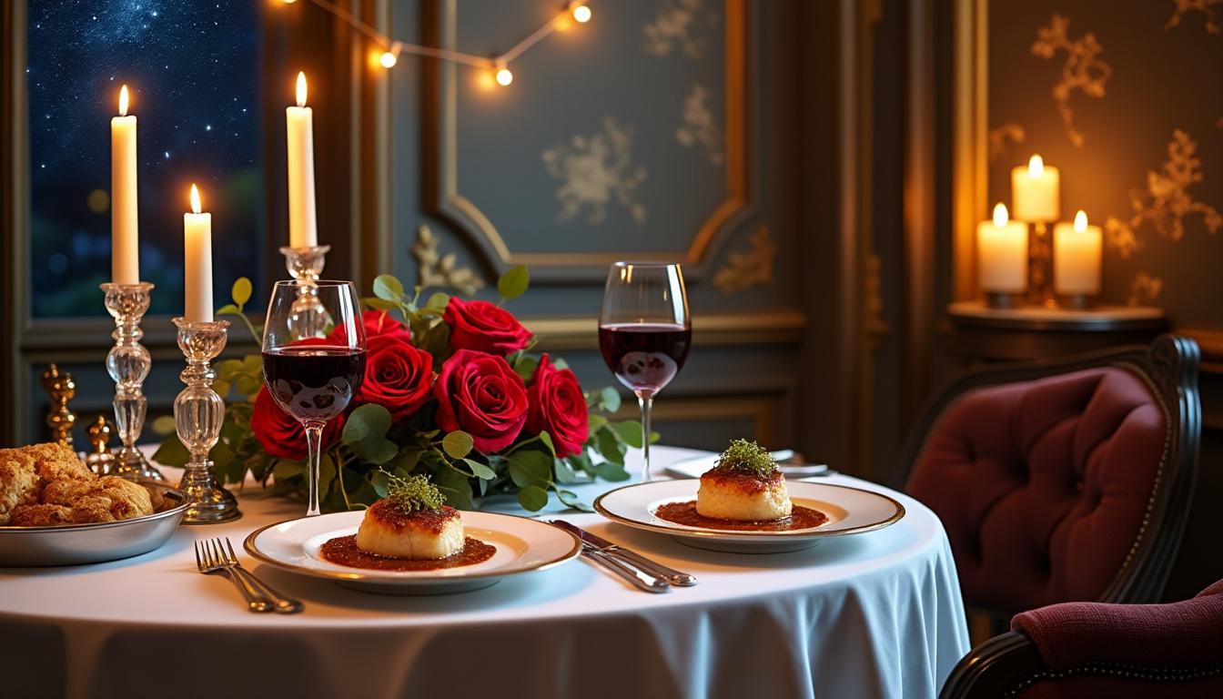 découvrez notre menu romantique spécialement conçu pour une saint-valentin gourmande, alliant saveurs délicates et ambiance chaleureuse pour une soirée inoubliable à deux.