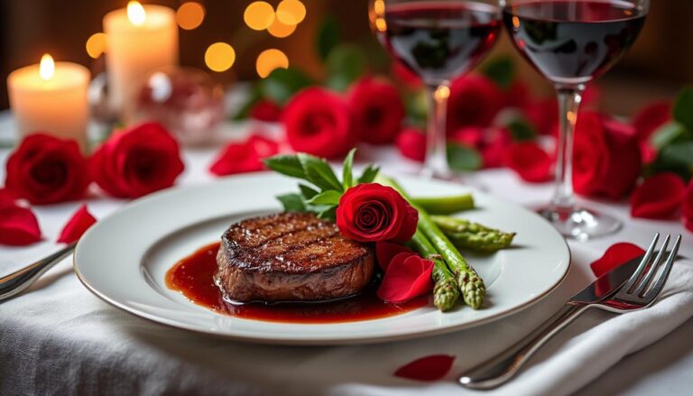 découvrez notre menu romantique spécialement conçu pour une saint-valentin gourmande, alliant saveurs raffinées et ambiance chaleureuse pour une soirée inoubliable à deux.