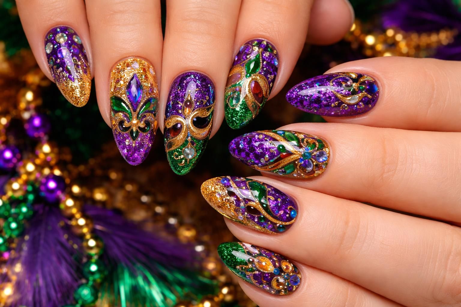 discover vibrant mardi gras nail art ideas to celebrate in style with bold colors, intricate designs, and festive accents perfect for the carnival season.