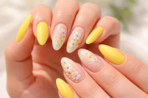 Bright and Beautiful: Stunning Yellow Almond Nail Art Ideas
