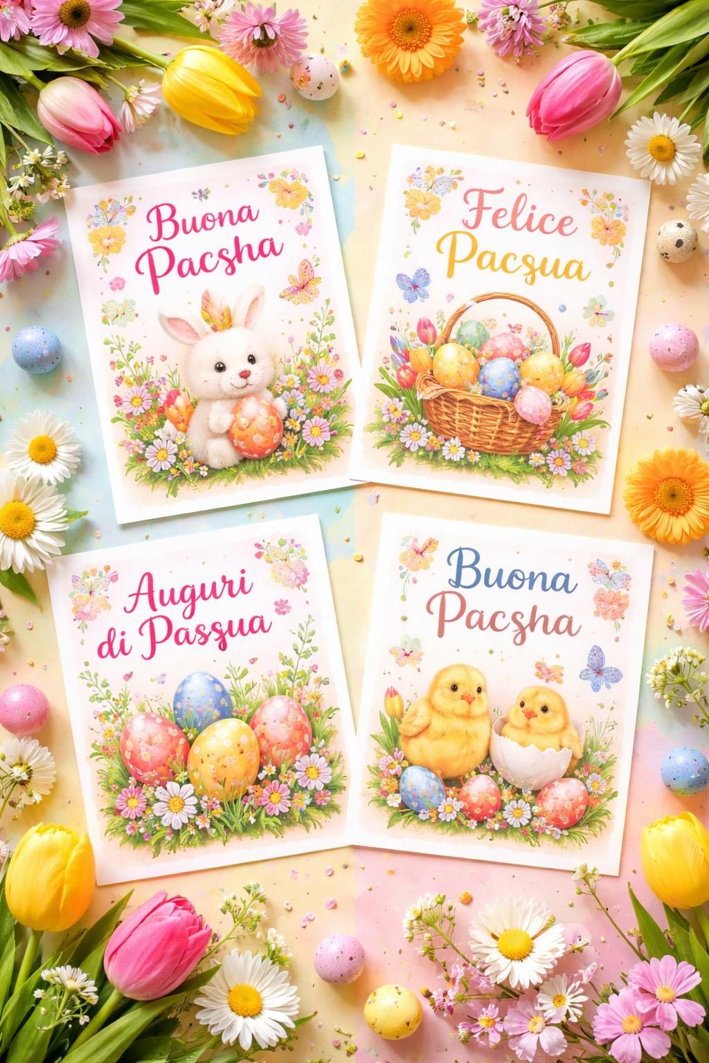 scopri idee creative per cartoline di pasqua uniche e speciali. personalizza i tuoi auguri pasquali con design originali e messaggi affettuosi.