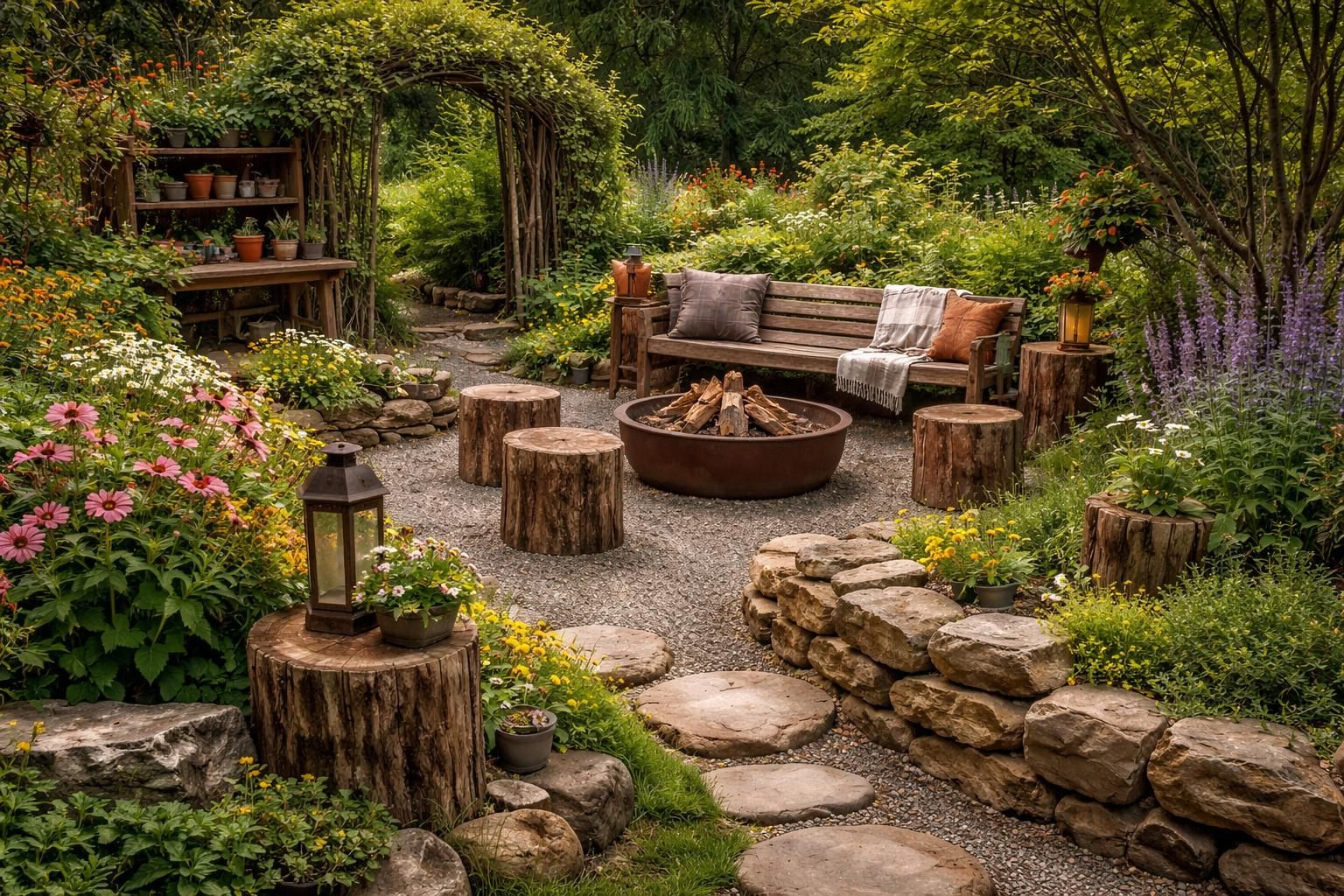 entdecken sie charmante rustikale gartendekorationen und inspirierende ideen, um ihren garten in ein natürliches paradies zu verwandeln.