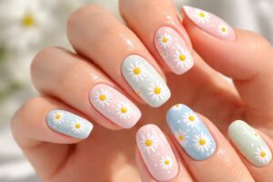 Charming Daisy-Inspired Nail Art Designs to Brighten Your Style