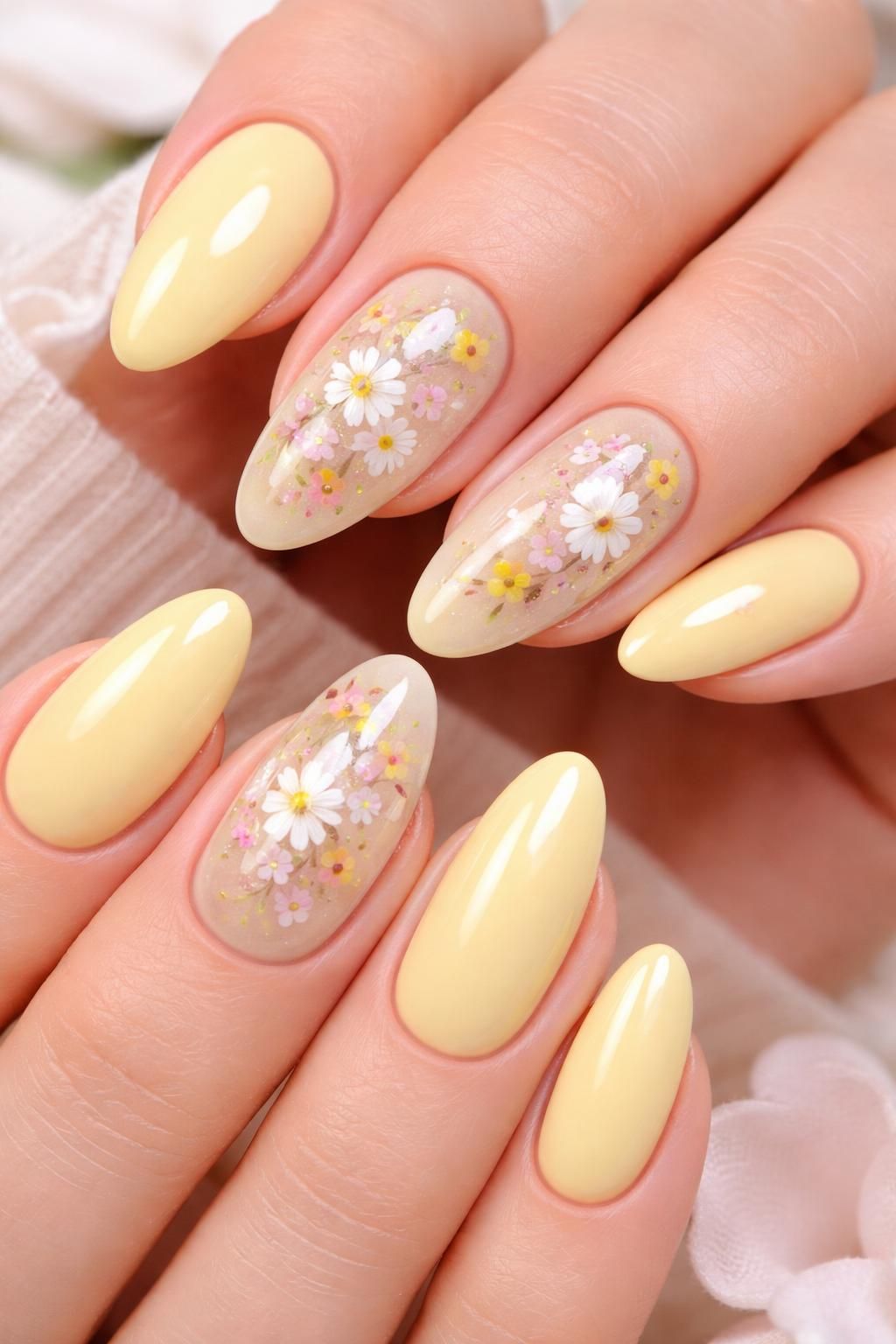 discover the elegance and softness of pastel yellow nails, perfect for a chic and stylish look that brightens your day with subtle charm.