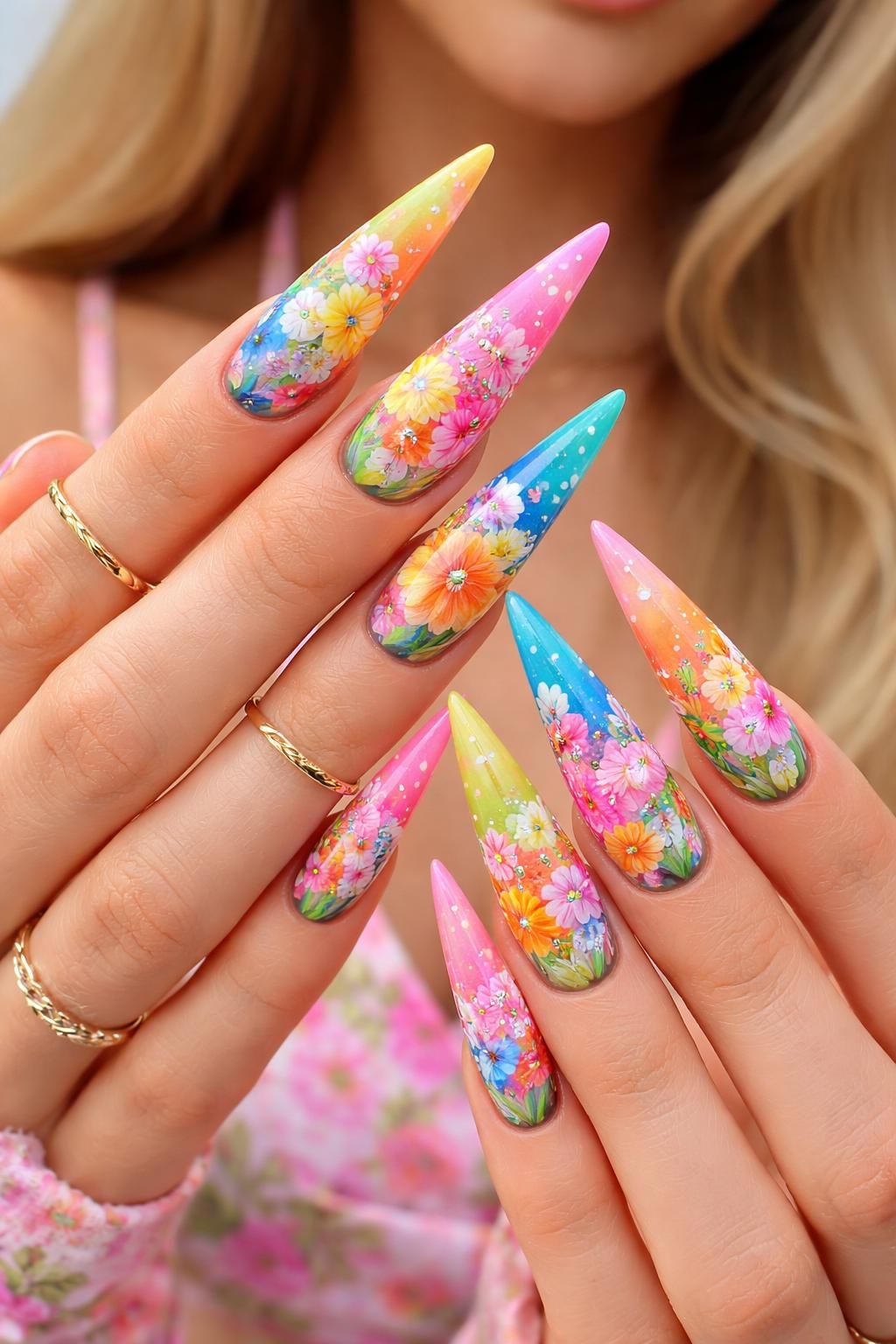 discover chic and vibrant spring stiletto nail designs that will elevate your style with trendy colors and patterns perfect for the season.
