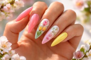 Chic and Vibrant Spring Stiletto Nail Designs to Elevate Your Style