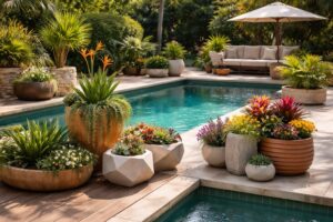 Creative Planter Ideas to Beautify Your Poolside Oasis