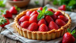 Délice printanier : la tarte aux fraises gourmande et fraîche