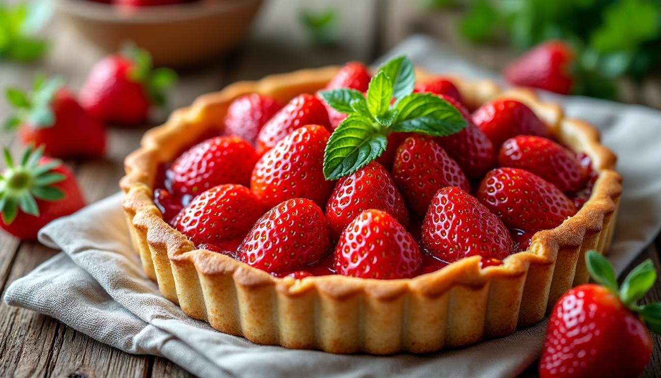 découvrez notre recette gourmande et fraîche de la tarte aux fraises, parfaite pour célébrer le printemps avec un délice sucré et fruité.