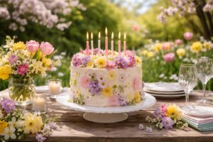 Delightful Spring-Inspired Birthday Cake Celebration