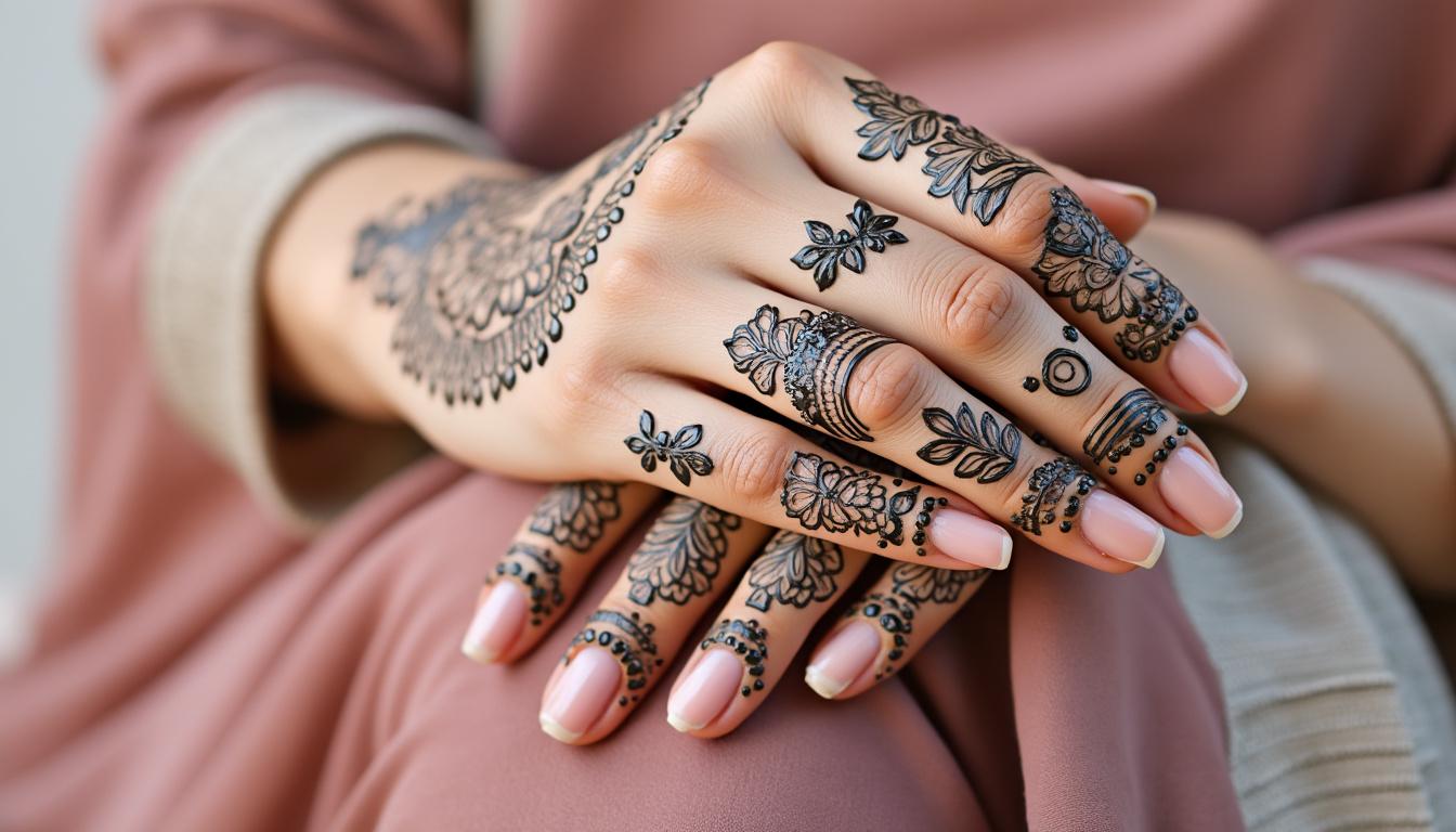 découvrez des designs de henné simples et élégants pour sublimer vos mains avec style et délicatesse.