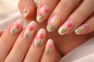 Elegant Tulip-Inspired Nail Art Designs to Brighten Your Look
