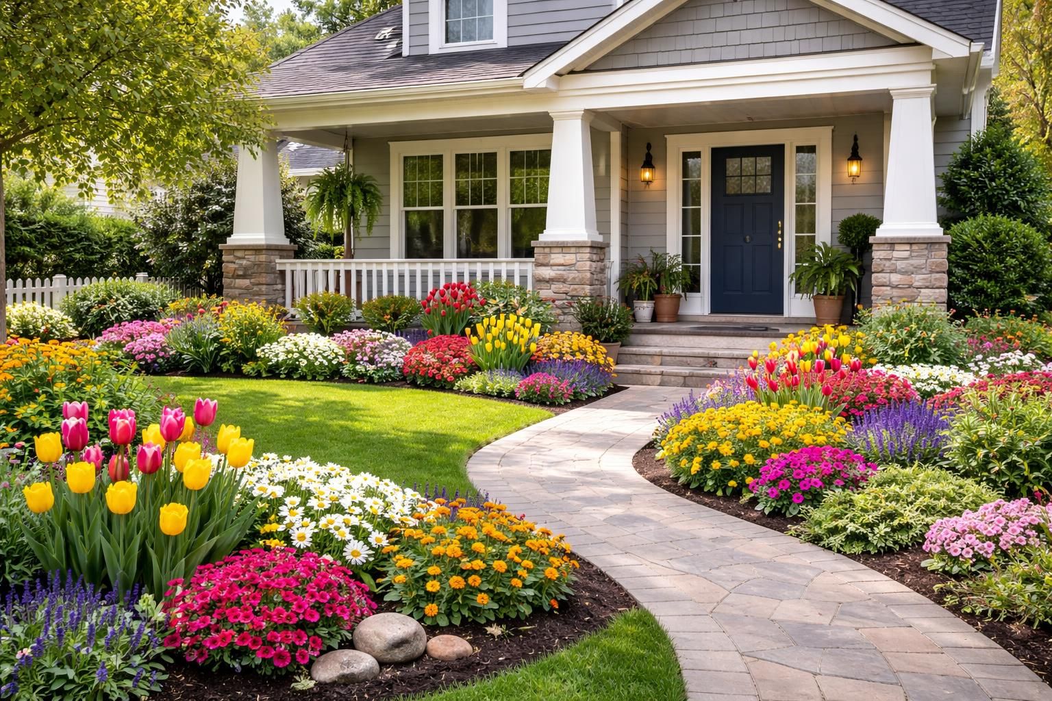 discover tips and ideas to boost your home's curb appeal with stunning front yard flower beds that add color and charm.