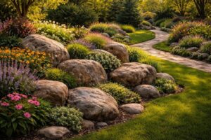 Feldsteine im Garten: Natürliche Akzente für ein bezauberndes Landschaftsdesign